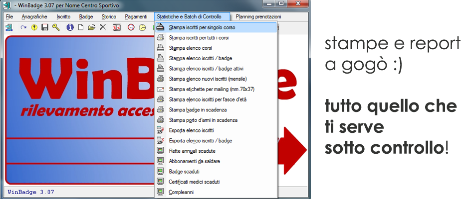 Winbadge - Controllo accessi per Palestre e Centri sportivi