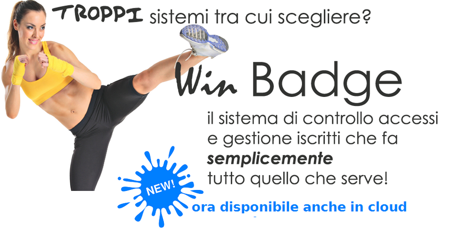 Winbadge - Controllo accessi per Palestre e Centri sportivi